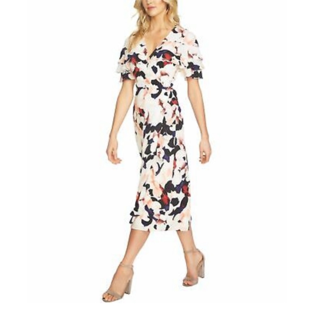 Summer midi wrap dress